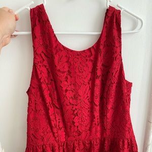 LOFT Dress | Red Lace